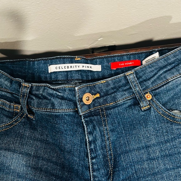 Celebrity Pink Blue Jean Shorts with Cuffed Hem size 11. Waist 30. - Picture 3 of 7